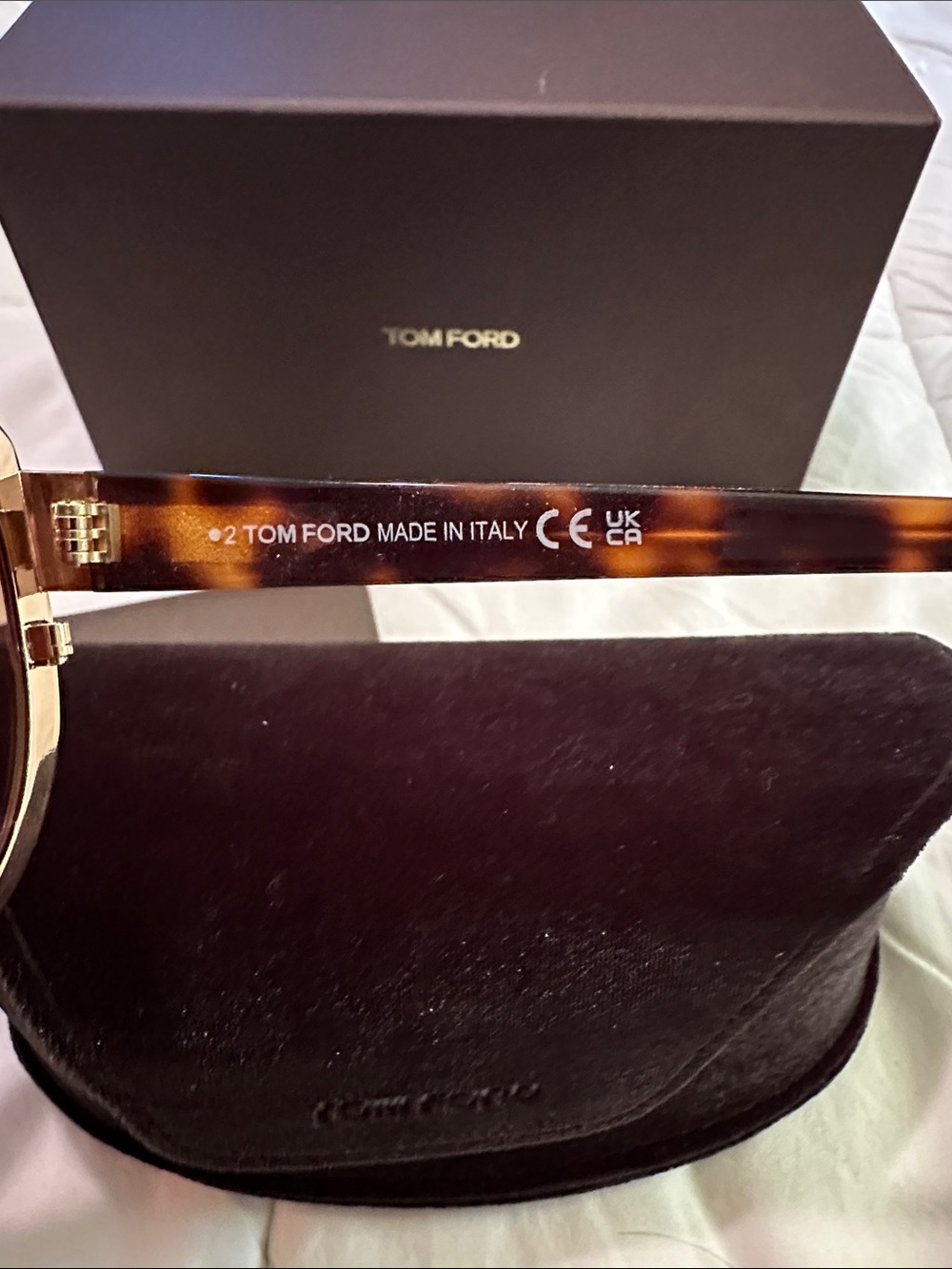 Tom Ford Gold Frame Brown Lens Women's Sunglasses - Picture 4 of 6